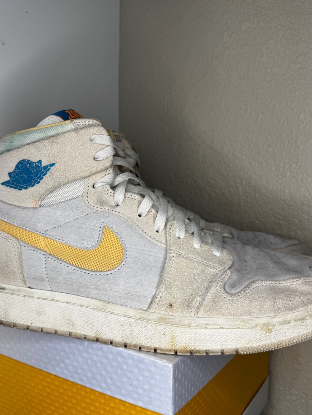 Nike Air Jordan 1 Zoom CMFT 2 Light Orewood Brown Citrus Men’s 13